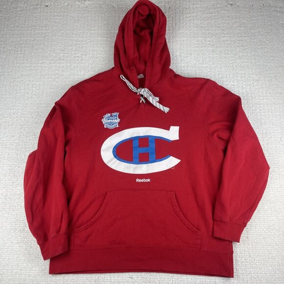 Montreal Canadiens Reebok Classique Hivernale 2016 Mens Hoodie Sweatshirt (Read) - Picture 1 of 16